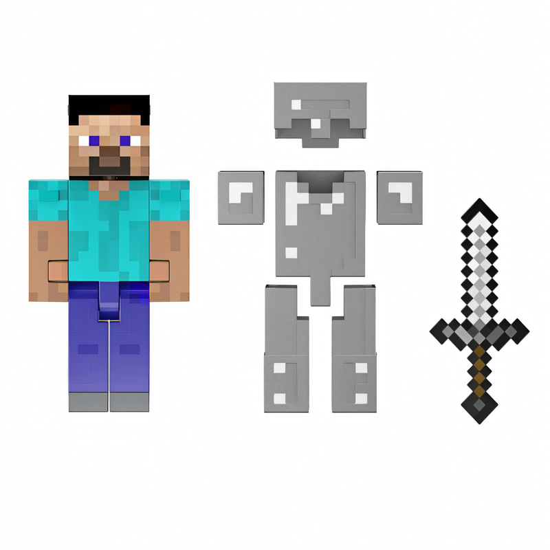 Minecraft Diamond - Boneco Steve Colecionável 5,5 Polegadas