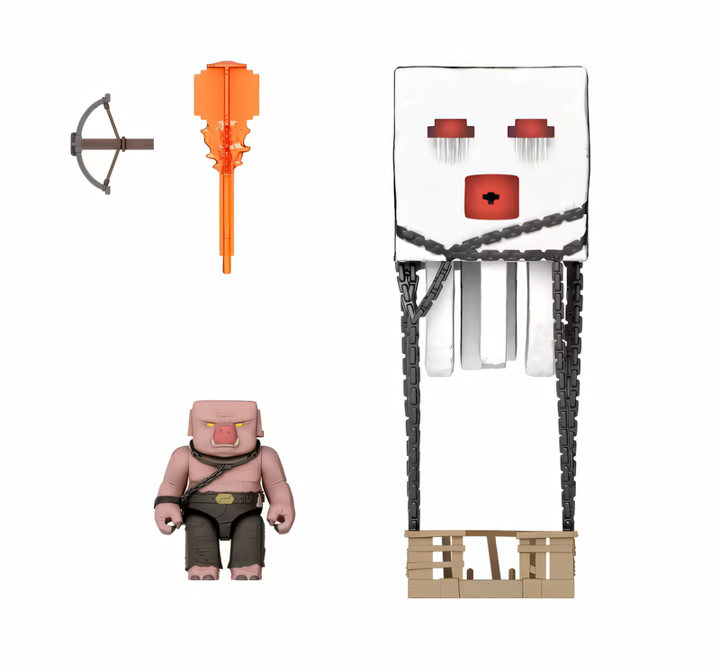 Boneco Ghast Minecraft Filme - Ataque Explosivo - Figura de Brinquedo Oficial