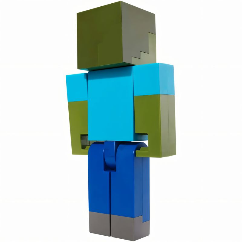 Figura de Ação Minecraft Vanilla - Zumbi 8,26 cm Brinquedo Colecionável