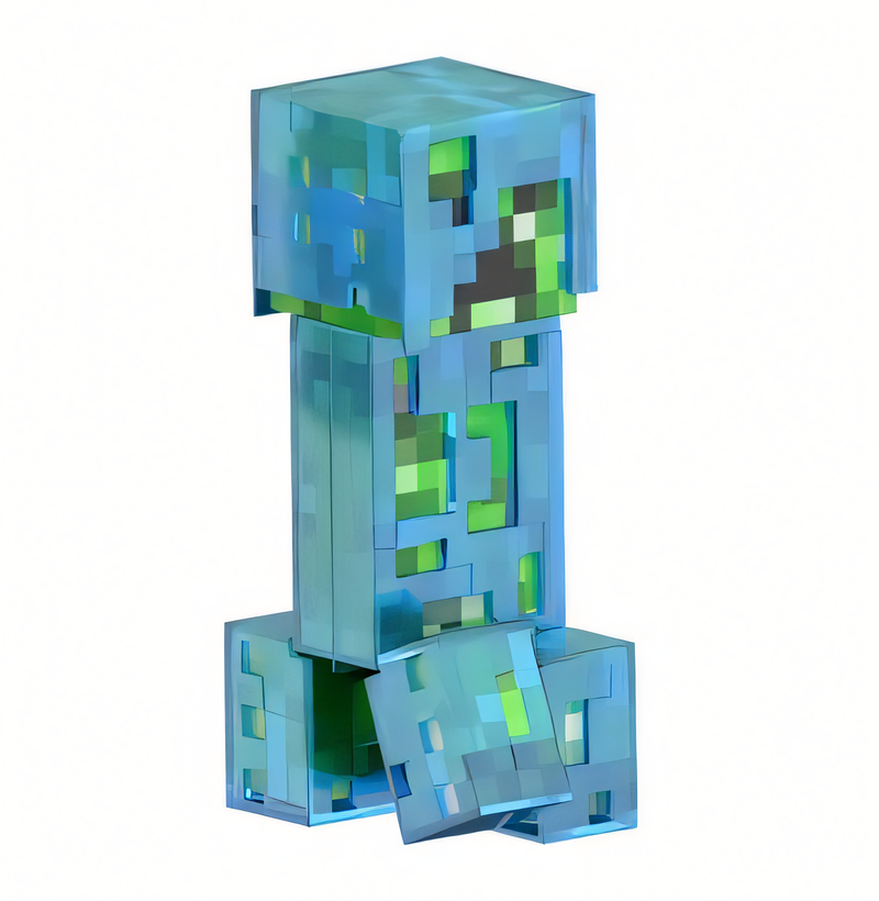 Boneco Creeper Minecraft Diamond - Figura de Brinquedo Colecionável 5,5 Polegadas