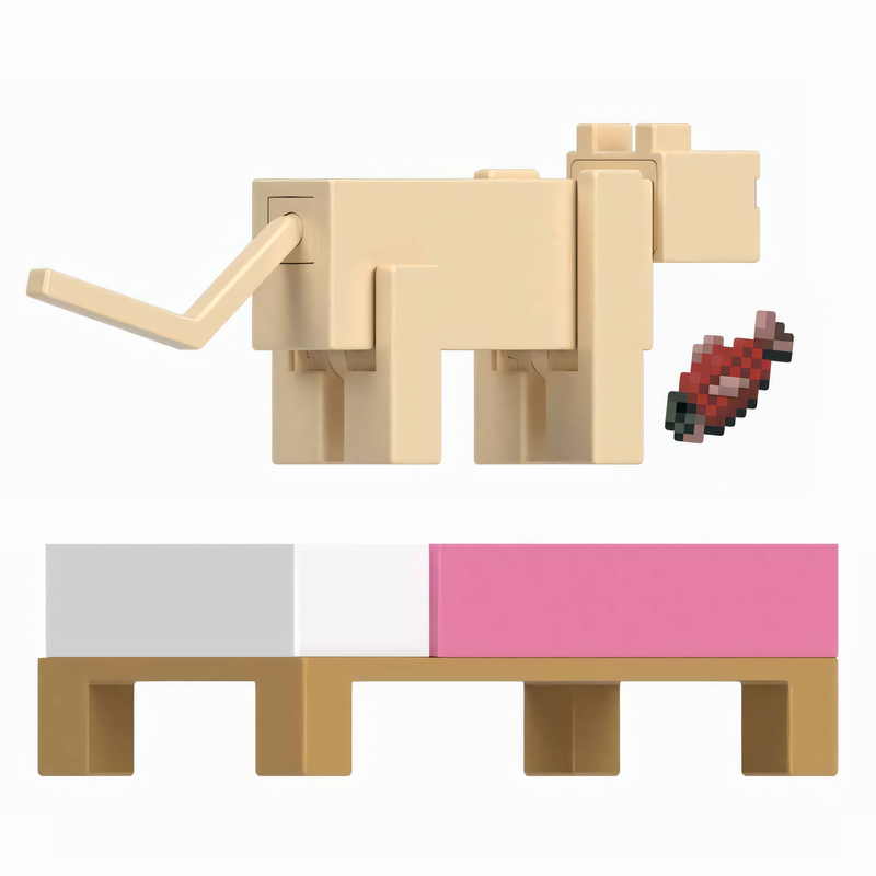 Figura de Ação Minecraft Vanilla - Gato Persa 3,25” Brinquedo Colecionável