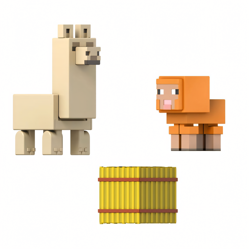 Minecraft Vanilla - Bonecos Animais Bebês 8 cm Figura de Ação Colecionável