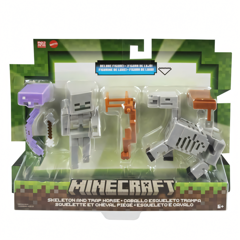 Minecraft Vanilla - Pacote Cavalo com Armadura de Esqueleto 3.25" Colecionável