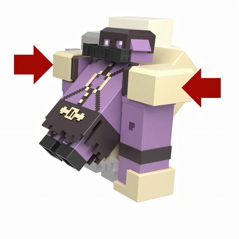 Figura de Brinquedo Minecraft Legends - Pacote Fidget Porco-Tatu vs Esqueleto 3,25” Brinquedo Colecionável