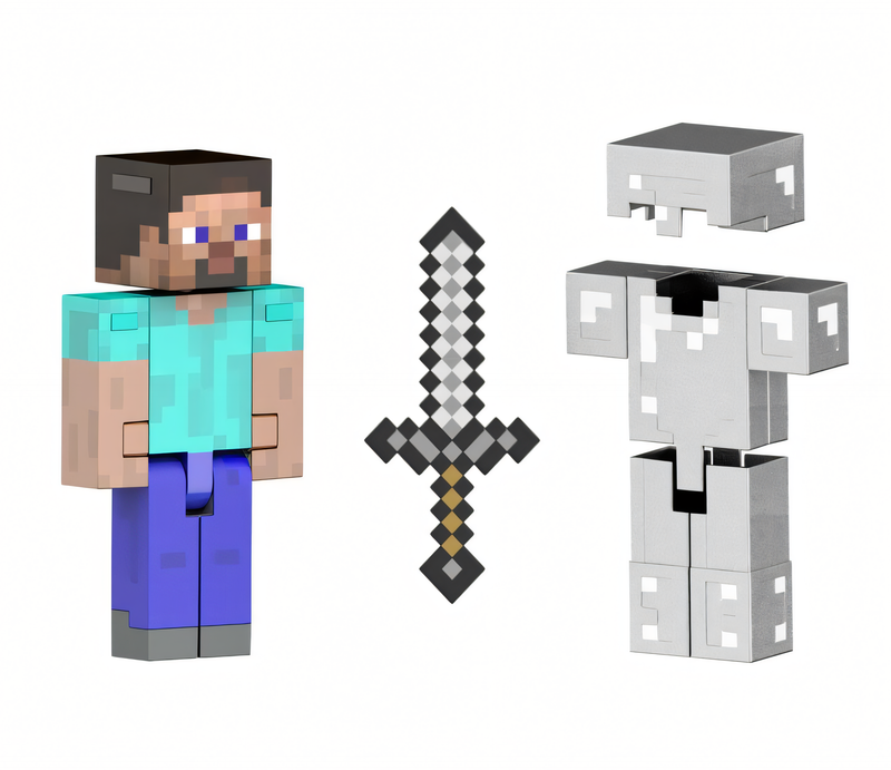 Minecraft Diamond - Boneco Steve Colecionável 5,5 Polegadas