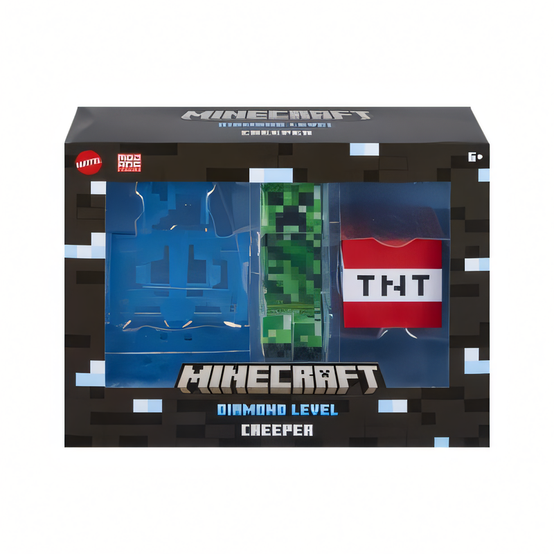 Boneco Creeper Minecraft Diamond - Figura de Brinquedo Colecionável 5,5 Polegadas