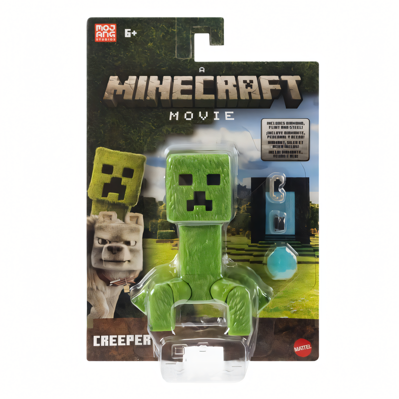 Minecraft O Filme - Boneco Creeper 4 Polegadas Figura de Ação Colecionável