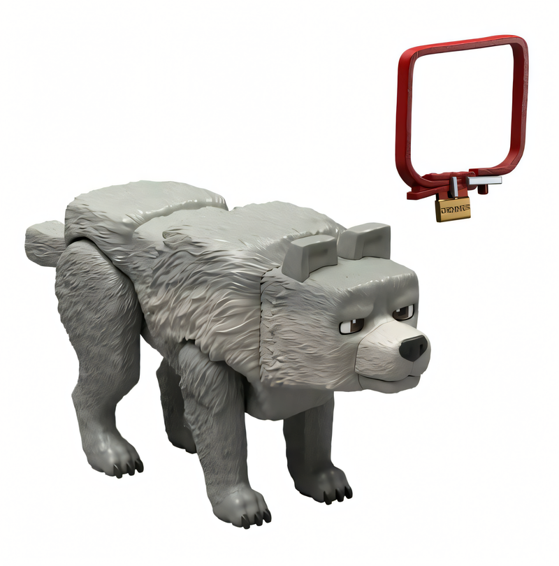 Minecraft O Filme - Boneco Lobo 4 Polegadas