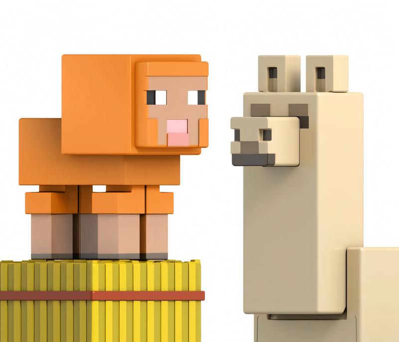 Minecraft Vanilla - Bonecos Animais Bebês 8 cm Figura de Ação Colecionável