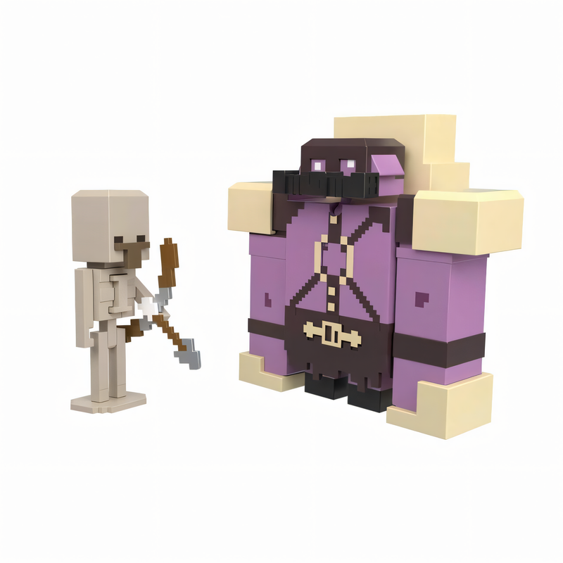Figura de Brinquedo Minecraft Legends - Pacote Fidget Porco-Tatu vs Esqueleto 3,25” Brinquedo Colecionável