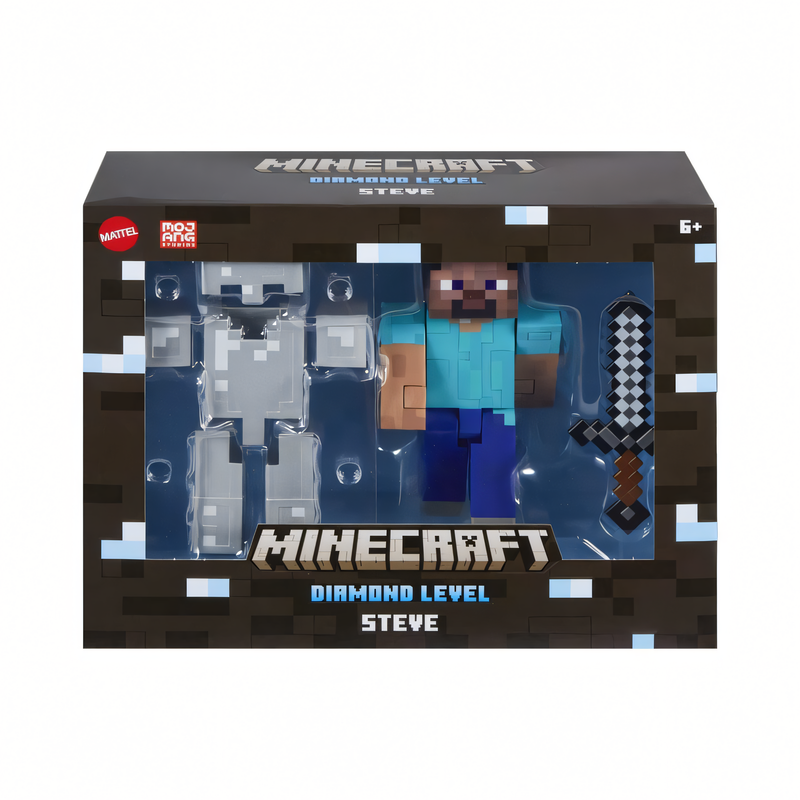 Minecraft Diamond - Boneco Steve Colecionável 5,5 Polegadas