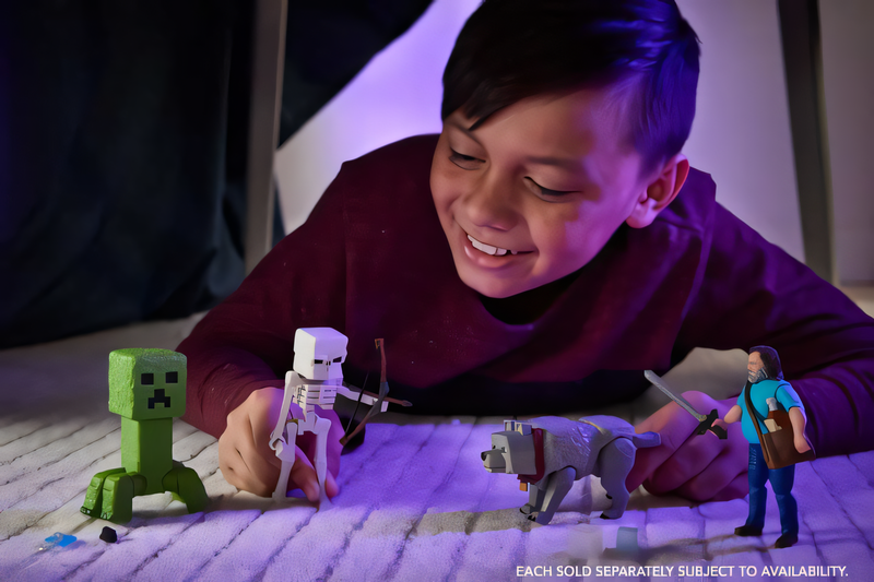 Minecraft O Filme - Boneco Esqueleto 4 Polegadas Figura de Ação Colecionável