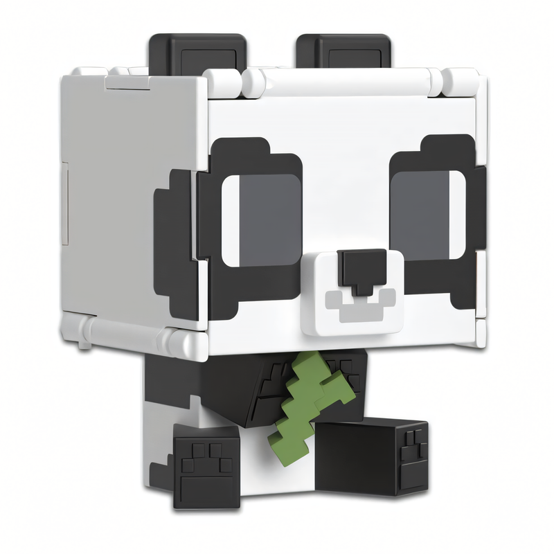 Boneco Panda Minecraft Vanilla - Figura de Brinquedo Flippin' 3,75 Polegadas + Bolo