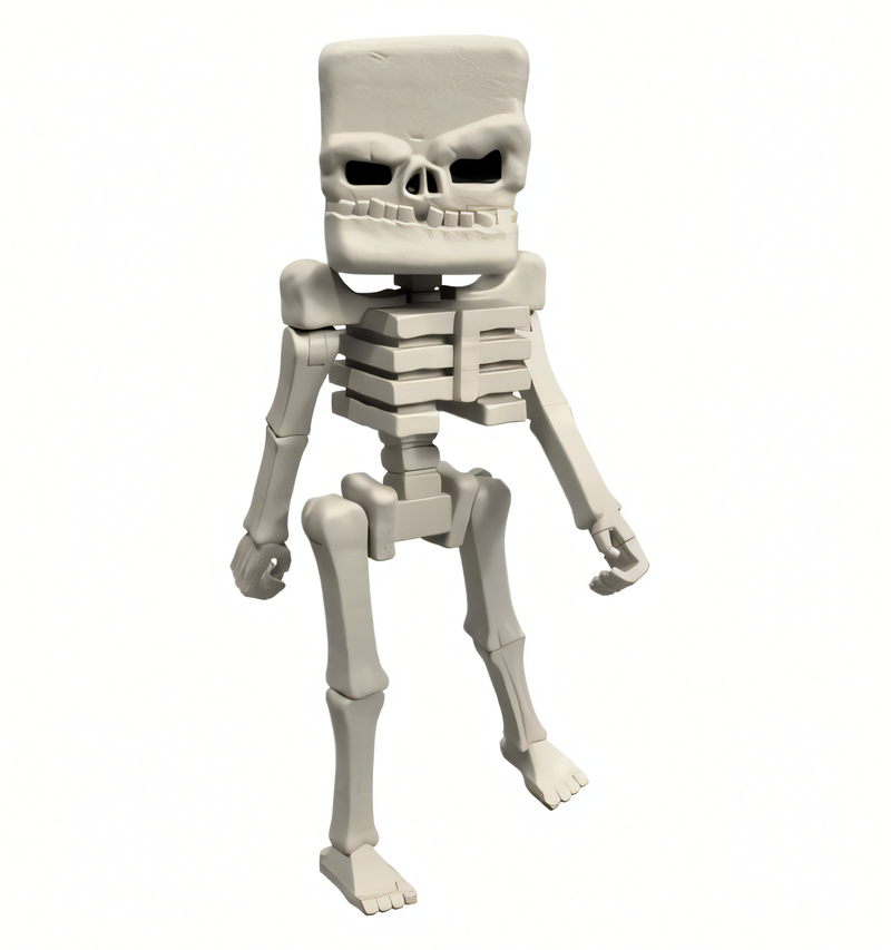 Minecraft O Filme - Boneco Esqueleto 4 Polegadas Figura de Ação Colecionável