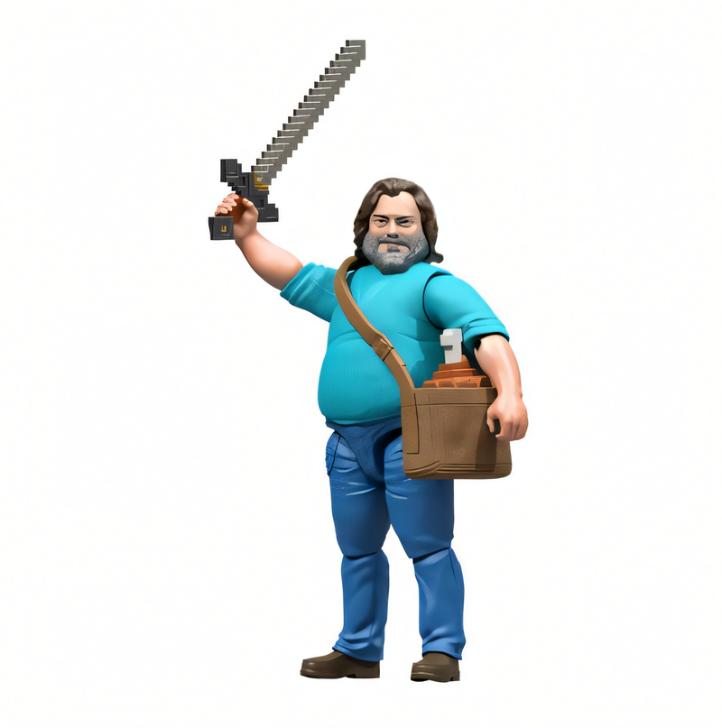 Minecraft O Filme - Boneco Steve 4 Polegadas Figura de Ação