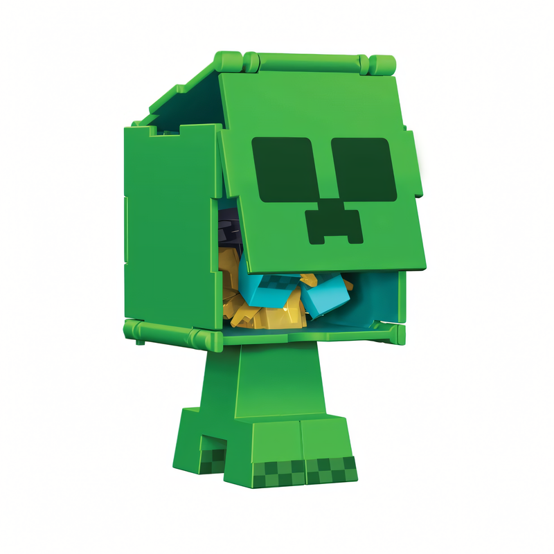 Minecraft Vanilla - Boneco Flippin' Creeper + Creeper Carregado 3.75" Brinquedo Colecionável